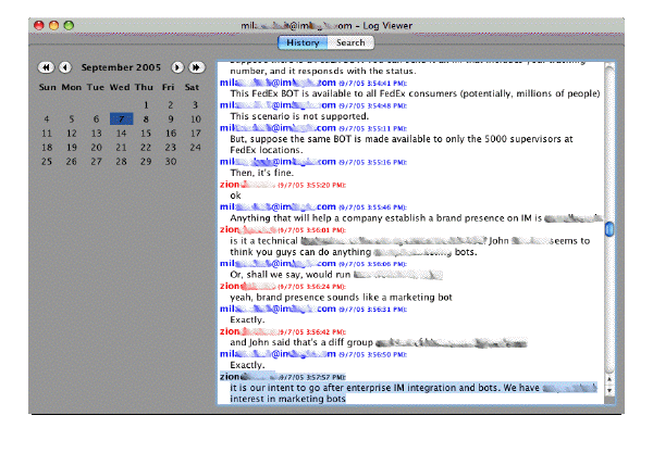Chat Log Viewer on Mac OS X